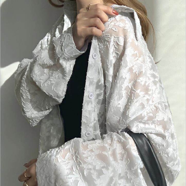 日系新款外单外贸东南亚上衣蕾丝衫雪纺衫衬衣空调衫沙滩衫出游衫