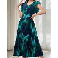 2025Fashion women party dresses ladies shirt dress printed dress