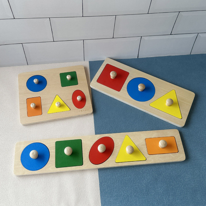 蒙特利正品早教手抓板图形配对