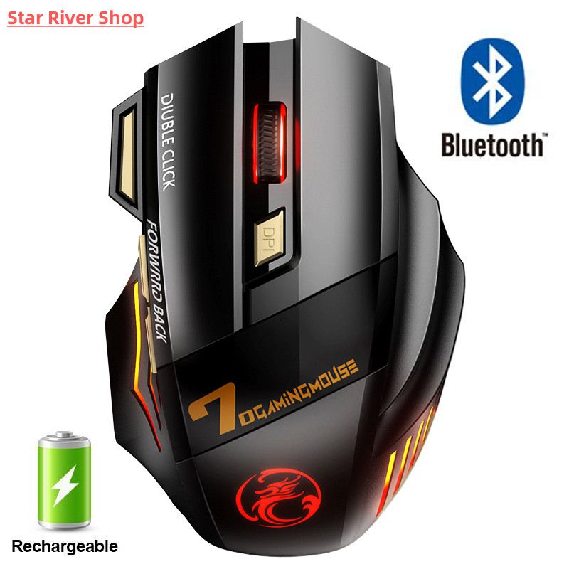 Rechargeable Wireless Mouse Bluetooth Gamer Gaming Mouse Com
