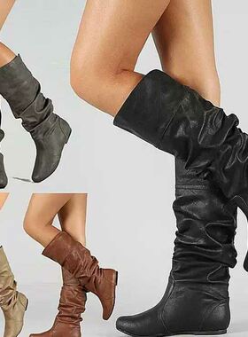 2018 women fashion boots long boot girl shoes 大码女靴 42 43