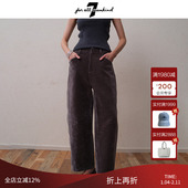 For All Mankind25新品 复古风通勤灯芯绒纯色阔腿长裤 独特直筒