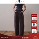 For All Mankind25新品 复古风通勤灯芯绒纯色阔腿长裤 独特直筒