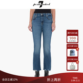 For 时尚 All Mankind女25秋季 新品 毛边微喇九分牛仔裤 BOOTCUT