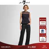 无袖 拼接网纱上衣收腰上衣 Mankind时尚 显瘦别致造型款 For All