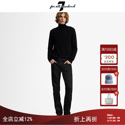 7 For All Mankind25新款男士水洗直筒牛仔裤潮流通勤休闲长裤