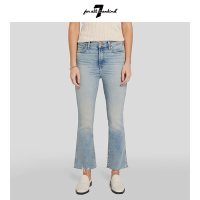 7 For All Mankind女春夏新品修身复古微喇时尚九分牛仔裤BOOTCUT
