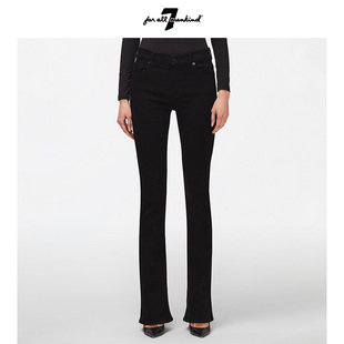 黑色微喇显瘦牛仔裤 BOOTCUT 中腰修身 Mankind女春夏新品 For All