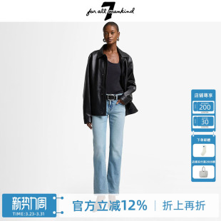 Mankind春夏新款 经典 酷美式 For 复古 个性 All 女直筒长裤 牛仔裤