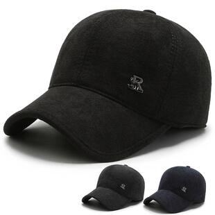 秋冬季中老年爸爸爷爷姥爷加厚保暖护耳帽子男士男士气质棒球帽潮