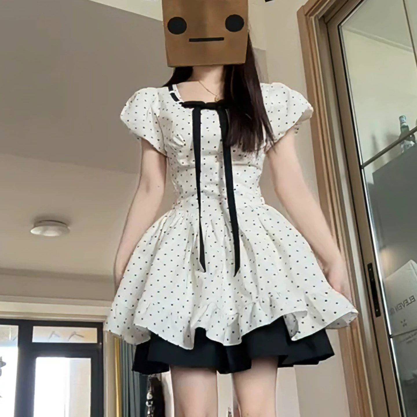 甜美爱波小个子洋LFU装2026点夏季绝美漂亮公可主裙收腰蓬蓬裙女