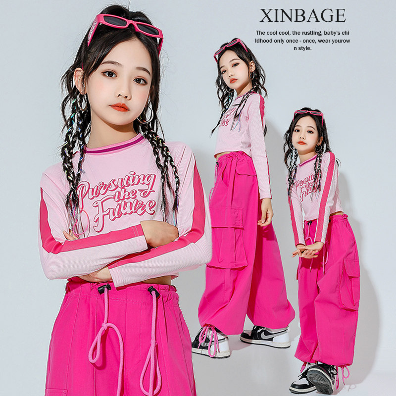 女童街舞爵士舞服装T台走秀潮服图片