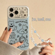 jze韩风ins奶蓝色可爱卡通西高地狗狗适用苹果17ProMax手机壳iphone15新款 16pro女17pro双层14全包防摔手机套