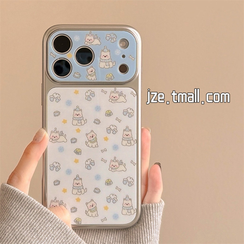 jze 秋冬可爱闪粉雪花西高地狗狗适用苹果17ProMax手机壳iphone15新款16pro女款13电镀15pro全包防摔保护套14,3C数码配件,手机保护套/壳,淘宝优惠券,粉丝福利购,淘宝优惠卷