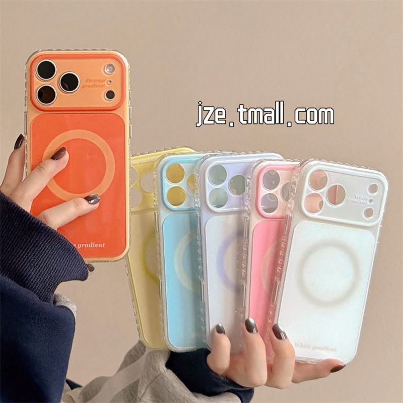 jze 秒变17大视窗英文撞色适用苹果17ProMax手机壳小众设计感iphone15新款16pro女17pro超火14全包防摔手机套