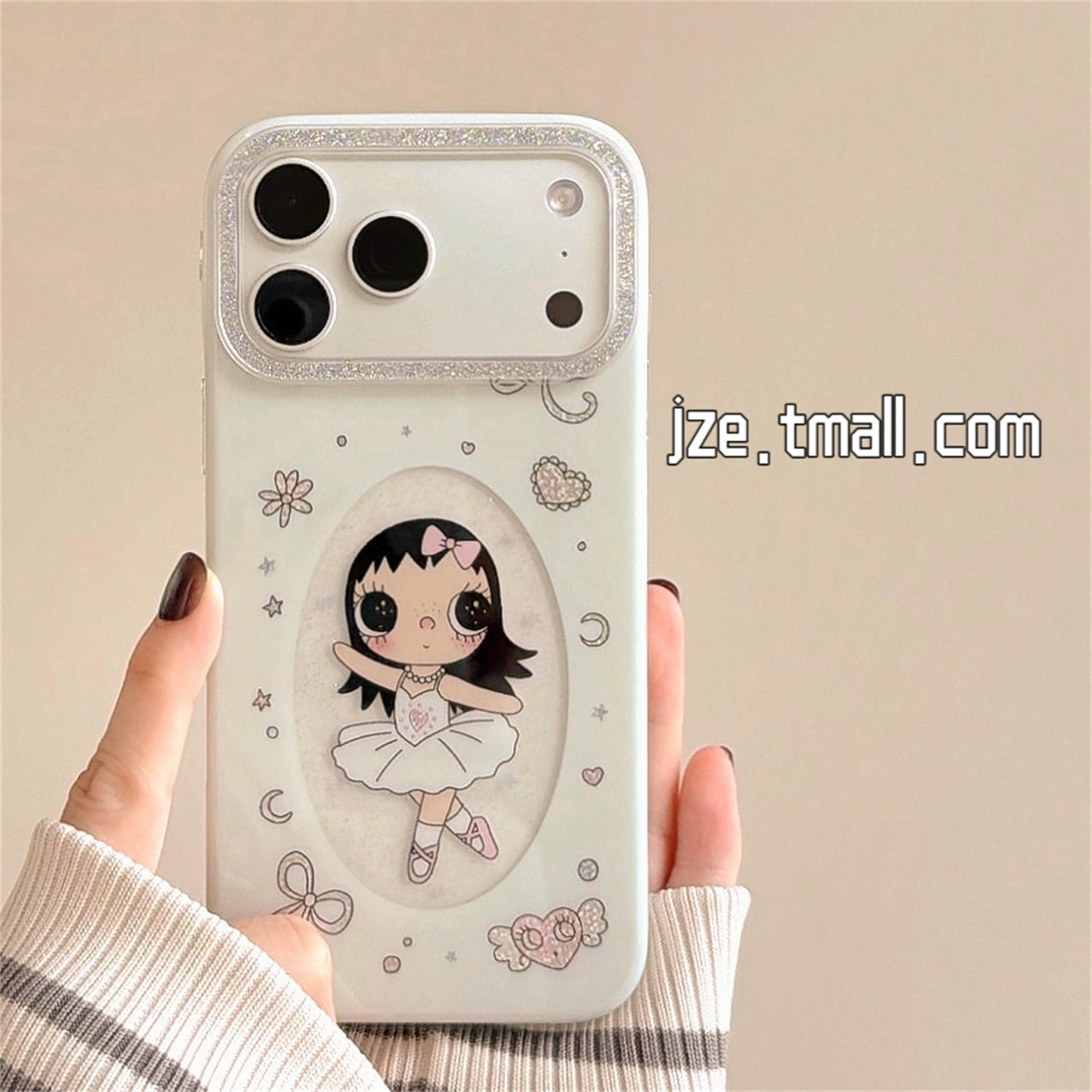 jze 缕空可爱芭蕾舞小玉适用苹果17ProMax手机壳超好看iphone16pro新款17女款15pro网红卡通14全包防摔手机套