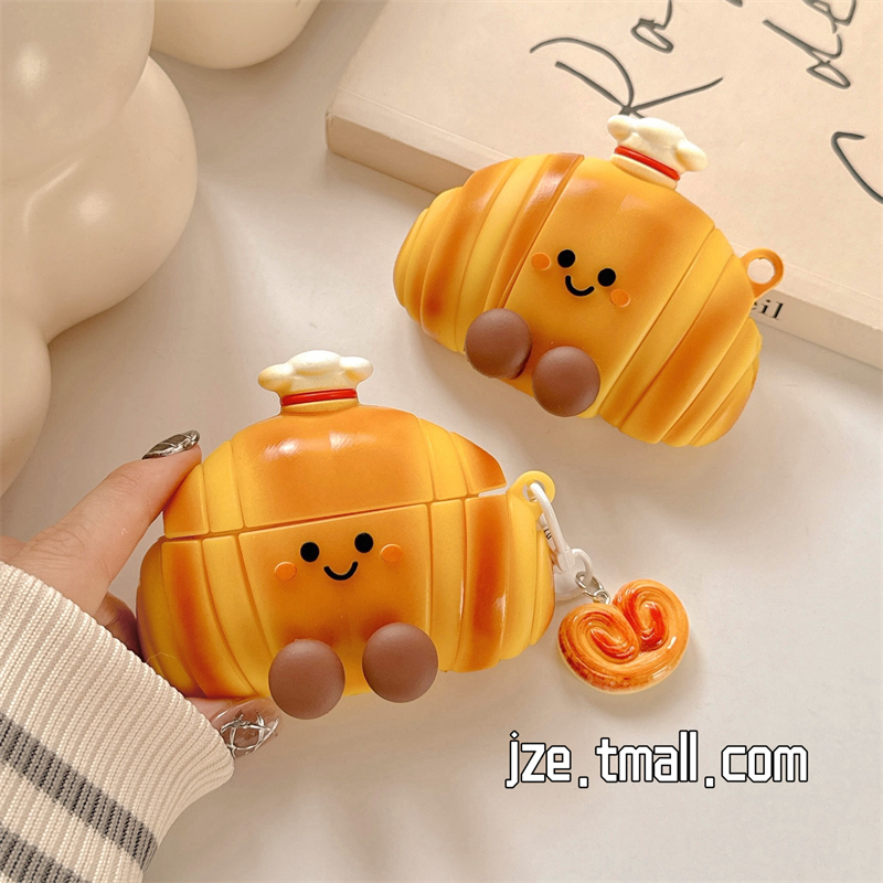 立体Jellycat牛角包适用苹果新4代airpods蓝牙无线耳机保护套airpods1/2/3硅胶软壳airpodspro三代女新款小众