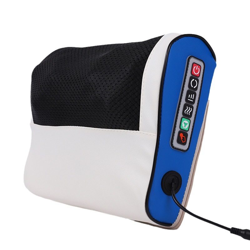 跨境热卖颈椎按摩枕肩颈按摩仪加热腰部多功能背部热敷颈部按摩器