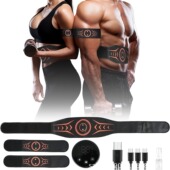 亚马逊爆款 ems按摩腰带腹肌贴健身减肚子震动脉冲理疗仪塑形瘦身
