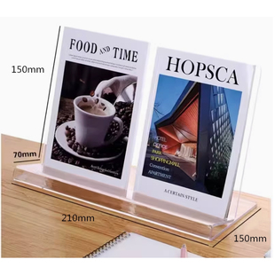 书架书店透明亚克力图书专用书托新书发布架子商业展架单个一体书立桌面办公商用防倒书籍支架展示架