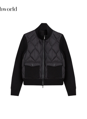 【商场同款】mithworld沵媞mw标立领针织拼接羽绒服2026上新外套