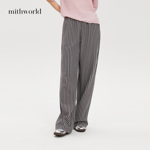 mithworld沵媞条纹休闲裤