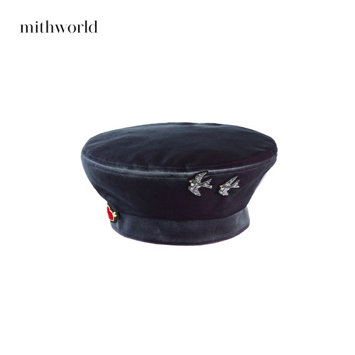mithworld沵媞刺绣鸽子贝雷帽