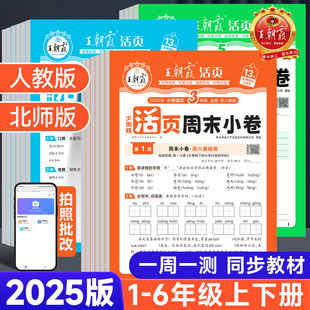 2025秋新版！王朝霞活页默写计算周末小卷