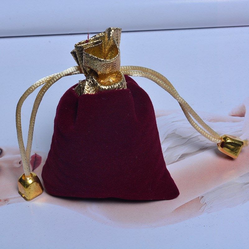 金边金口首饰袋抽绳束口袋饰品包装袋金口红色绒布袋,包装,绒布袋,淘宝优惠券,粉丝福利购,淘宝优惠卷