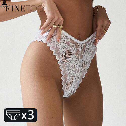 Lace Thongs 3Pcs/set Women Sexy G-string Underwear Panties