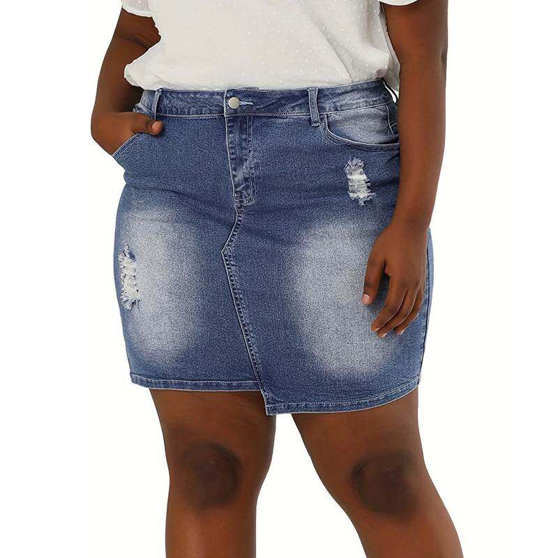 Ladies Denim Skirts Women Dresses Big Size Jeans short Skirt图片