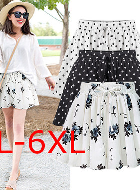 fat ladies plus big size summer chiffon shorts pants trouser