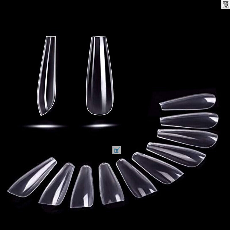 100Pcs Long Ballerina Nails Clear Coffin Fake Nails Tips