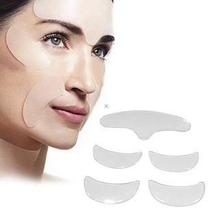 5pcs Silicone Anti Wrinkle Stickers Patch Eye Chin Forehead