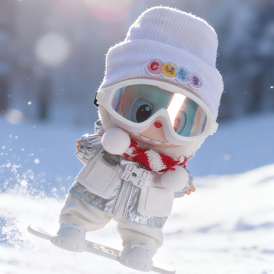 新款滑雪服套装衣服labubu拉布布毛绒玩偶公仔1一代3三代17cm娃衣