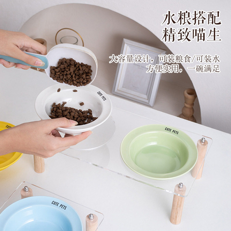 猫碗亚克力飞碟陶瓷碗套装高脚不湿嘴喝水碗猫咪狗狗粮碗宠物用品,宠物/宠物食品及用品,猫狗碗/慢食碗,淘宝优惠券,粉丝福利购,淘宝优惠卷