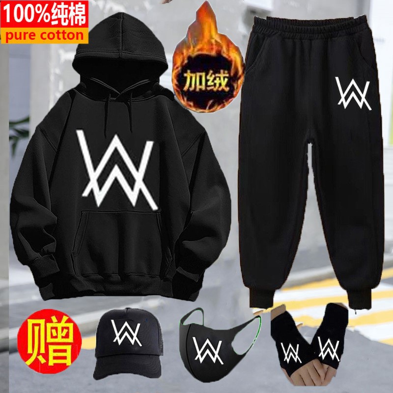 中大儿童衣服加绒加厚卫衣秋冬季