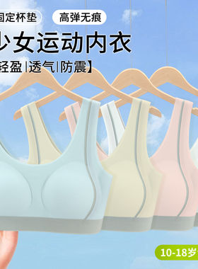 夏季女童内衣二阶段发育期大童学生运动少女12岁13文胸无痕小背心