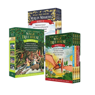 神奇树屋系列 1-28梅林的任务 英文原版 Merlin Mission 1-4 The Magic Tree House 1-28 英文版儿童桥梁章节冒险小说 书籍