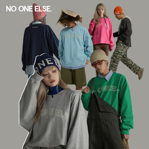 字母花长袖T恤nooneelse