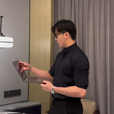 轮廓感-新中式300克春夏商务休闲禁欲系免烫抗皱衬衫衬衣立领中袖