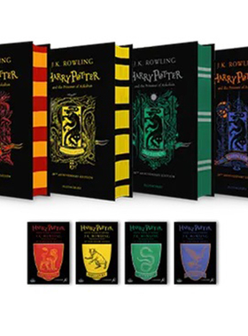 【现货】哈利波特与阿兹卡班囚徒 四册合售 送徽章 学院版精装 Harry Potter and the Prisoner of Azkaban 20周年纪念版 罗琳