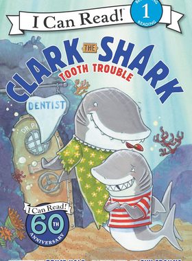 【现货】鲨鱼克拉克：牙齿问题 Clark the Shark: Tooth Trouble (I Can Read Level 1)  美版进口 正版英文绘本