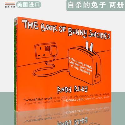 【现货】英文原版找死的兔子系列2册合售Books of the Bunny Suicides Andy Riley经典黑色幽默漫画