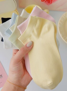 袜子女短袜夏季薄款ins潮百搭纯棉吸汗透气夏天低帮浅口女士船袜