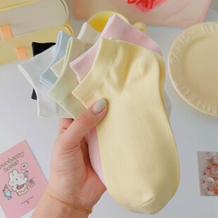 薄款 袜子女短袜夏季 ins潮百搭纯棉吸汗透气夏天低帮浅口女士船袜