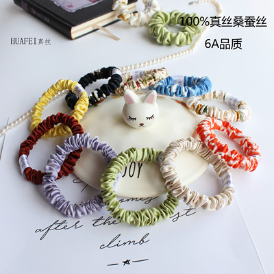 头绳真丝发圈桑蚕丝缎面
