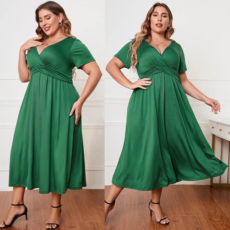 2022 summer plus size women party dress 大码妇女女人的连衣裙