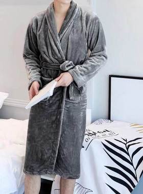 sleep clothes women men night gown robe couple winter dress