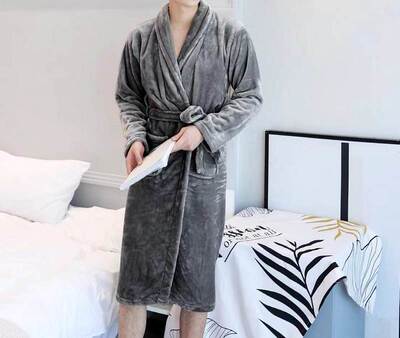 sleep clothes women men night gown robe couple winter dress